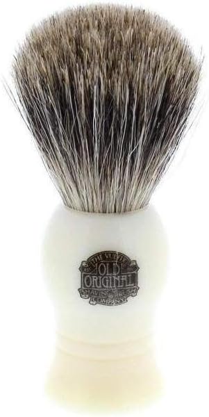 Vulfix 1000A Pure Badger Shaving Brush, Faux Ivory