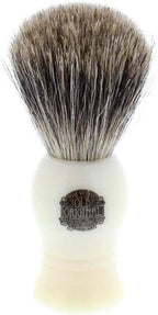 Vulfix 1000A Pure Badger Shaving Brush, Faux Ivory
