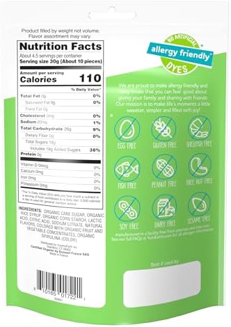 YumEarth Organic Sour Littles Chewy Candy - Allergy Friendly (Top 9 Free), No Artificial Dyes, Non GMO, Gluten Free, Vegan Candy Snacks - 5 Ounce Bag