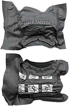 6 Inch Israeli Bandage, Portable Vacuum Sealed, Compression Pressure Dressing Trauma Wound Seal Bandages for Outdoor Battle Combat Tactical Travel Hiking Cycling (10 pcs)