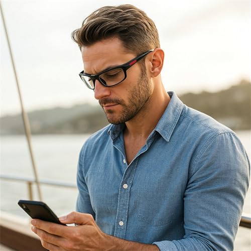 willochra Mens Reading Glasses Transition Sunglasses Photochromic full lens Reader for cycling Sports Square Eyewear frame