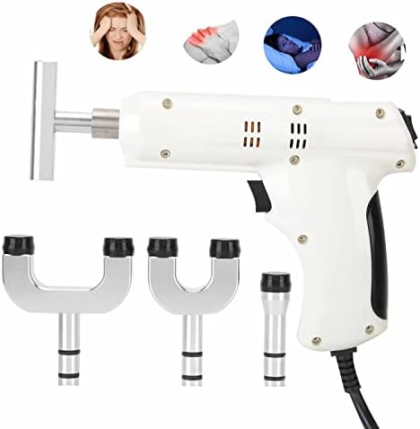 Electric Chiropractic Adjusting Tool, Spine Massager for Muscle Relax Pain Relief New Spinal Back Massage Correction Gun with 4 Massage Heads