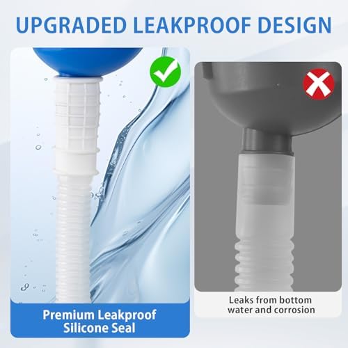 ONEDONE Urinals for Men - Portable Urinal for Men Spill Proof Nighttime Men's Urinal Bottle Male Pee Bottle Urine Bottle 68 OZ for Hospital Home Camping Car Travel 45" Long Hose with Lid (Blue)
