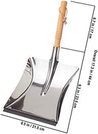 REDECKER Horsehair Fiber Hand Brush and Dust Pan Set - Wooden Broom and Dustpan Set for Home - Outdoor Dust Pan and Brush - Oiled Beechwood Handles - Large Capacity Stainless Steel Dust Pan
