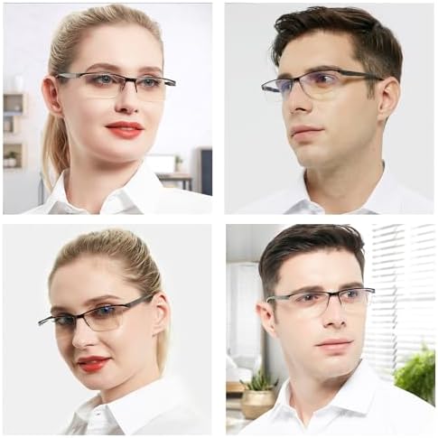 4 Pack Blue Light Blocking Reading Glasses 2.0 Women Men Glare UV Filter Bloker Readers 1.0 1.25 1.5 1.75 2.0 2.25 2.5 2.75 3.0 3.5 4.0 Black, 2.00