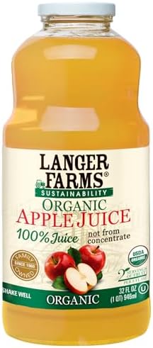 Langer Farms Organic Apple Juice, Not from Concentrate, 100% Juice, 32fl oz