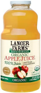 Langer Farms Organic Apple Juice, Not from Concentrate, 100% Juice, 32fl oz