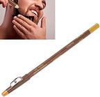 Professional Beard Pencil, Beard Filler Pencil Barber Pencil with Built in Sharpener for Fuller Beard Easy Beard Pen Liner Grooming Beard Shaping Tool for Men (light brown)