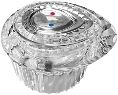 Replacement (100710) for Moen Posi-Temp One-Handle Tub and Shower Knob Handle Kit, White and Chrome Knob Insert