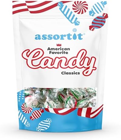Premium Leman's Sugar Free Keto Mint Flavored Buttons Hard Candies 1 Lb Individually Wrapped, Gluten-Free, Vegan Diabetic Low Carb Snacks (16 oz)