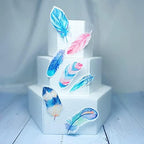Wild Feathers Edible Boho Cupcake Toppers for Cake Tribal Baby Shower Party Decoration Set of 40