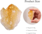 mookaitedecor Natural Raw Citrine Crystal Points, Irregular Rough Yellow Quartz Stone Mineral Specimen for Healing and Home Decor, 50-100g