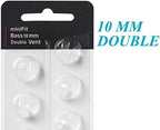 Hearing Aid Domes for Oticon MiniFit Double Vent Bass Domes: 3 Packs (10mm), Universal Domes for Oticon Hearing Aid Supplies