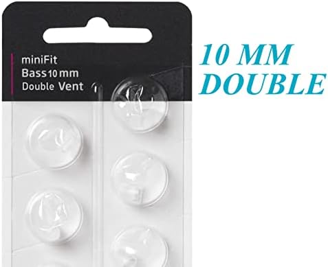 Hearing Aid Domes for Oticon MiniFit Double Vent Bass Domes: 3 Packs (10mm), Universal Domes for Oticon Hearing Aid Supplies