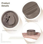 Wooden Pcs 2 Walnut Diffuser Essential Oil, Diffuser Wood Car Small Round, Aromatherapy Oil Essential Diffuser, Air Desktop Freshener for Offices, Home Yoga, Sauna, Spa