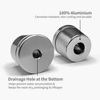 Bambaw Silver Safety Razor Stand | Razor Holder Stand | Straight Razor Stands does not fit all Safety Razors | Double Edge Safety Razor Stand | Shaver Holder Stand Razor Base | Single Razor Stand