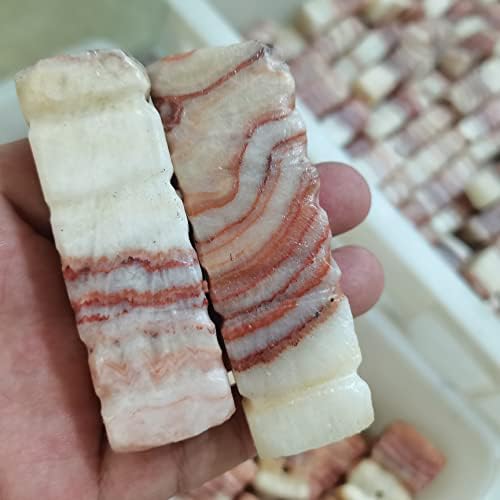Meditation Home Decor, 7-8cm 5pcs Natural Quartz Stone Meat Stones Pork Belly Bacon Stone Collection Gift Gifts,Natural Crystal (Size : 1pcs)