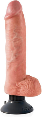 Pipedream Products King Cock 10 Inch Vibrating Cock with Balls, Flesh