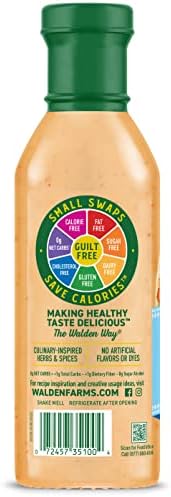 Walden Farms Street Taco Sauce Taco Ranch – Calorie-Free, Gluten-Free, Low Carb, Keto-Friendly, Sugar-Free, Spicy Taco Ranch Flavor – 12 oz Bottle