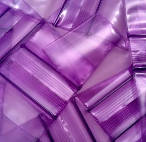 200-2" x 2" 2020 Small Zipper Lock Baggies Craft Resealable Plastic Baggy 2 Mil Zipper Poly Bags (Purple)