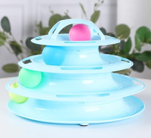 Juego interactivo para gatos | Estimulación sensorial | Compacto | Actividad física | Diseño en torre | Catplay | Mobiclinic