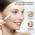 Dermaplaning Tool for Face Exfoliation, with 20 Replaceable Blades, Facial Shaver/Eyebrow Razor, Peach Fuzz Removal Eyebrow Shaper for Women, Easy to Use Dermaplaner Help Exfoliate and Smooth Skin