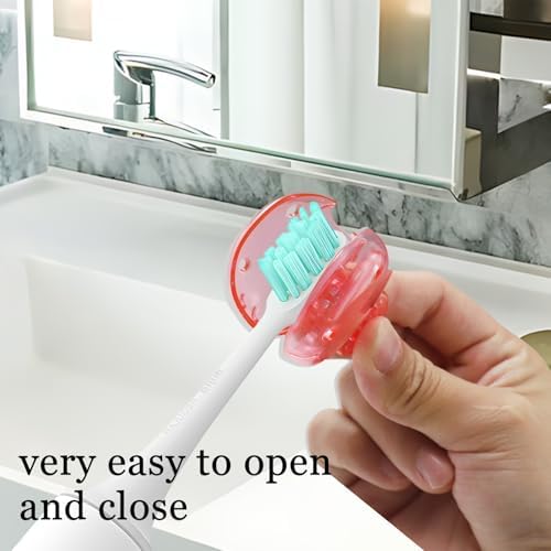 panthra 8 Pack Tooth Brush Cover Caps, Portable Plastic Toothbrush Protector, Multicolor Toothbrush Head Covers, for Household Travel, Bathroom, School, Camping