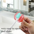 panthra 8 Pack Tooth Brush Cover Caps, Portable Plastic Toothbrush Protector, Multicolor Toothbrush Head Covers, for Household Travel, Bathroom, School, Camping