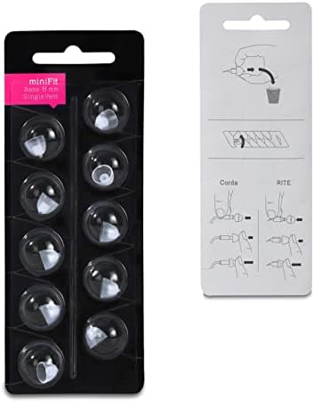 Hearing Aid Domes for Oticon Replacements,Oticon Minifit Single Vent Bass Domes (8 mm/3 Pack）,Universal Domes for Oticon Hearing Aid Supplies
