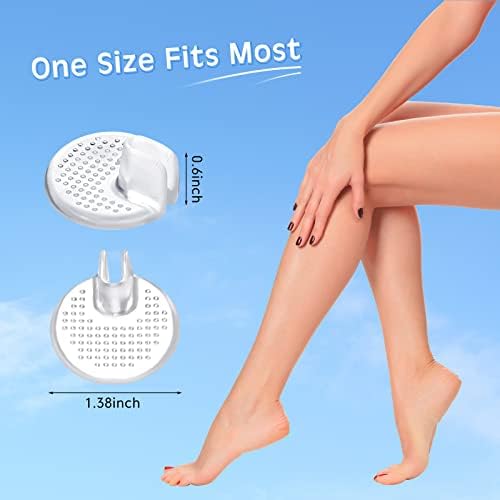 Tarpop 12 Pairs Silicone Thong Sandal Toe Guards Cushions Non Slip Flip Flop Toe Protectors Self Adhesive Toe Pad Gel Sandal Shoe Toe Insert for High Heels, Flip Flops, Sandals, Slippers, Clear