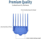 10 Pcs Color-Coded Hair Clipper Guards Cutting Guide Combs for Wahl and Surker Hair Clippers – Cutting Lengths from 1/16" to 1" (1.5mm to 25mm)