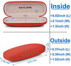 RayLove Unisex Hard Shell Eyeglasses Cases, Protective Case For Glasses