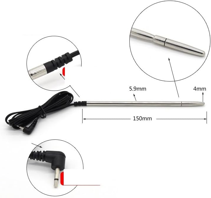 SM Electric Shock Urethral Sound Beaded Urethral Dilator Electric Shock Penis Plugmulti-Frequency Plug Catheter Stimulation Masturbation Sex Toy for Men Gifts Anal Plug Anal Dildo