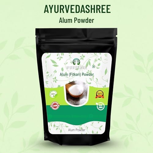 AYURVEDASHREE Alum Powder 200 Gm | Food Grade | Granulated Powdered | Food Preservative Preserving Pickles | Phitkari | Fitkari | 100% Pure | Potassium Alum Powder | Nothing Added