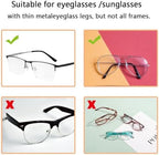 10 Pairs Anti-Slip Silicone Eyeglass End Tips, Eyeglass End Tips Ear Sock Pieces, Anti-Slip Eyeglass End Tips for Flat Thin Metal Eyeglass Legs