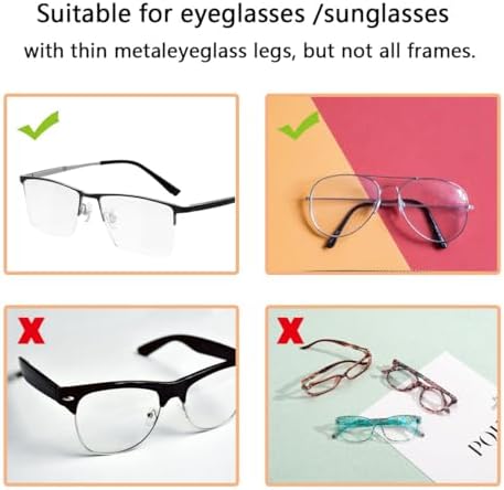 10 Pairs Anti-Slip Silicone Eyeglass End Tips, Eyeglass End Tips Ear Sock Pieces, Anti-Slip Eyeglass End Tips for Flat Thin Metal Eyeglass Legs