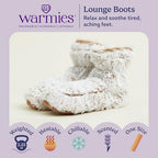 warmies Microwaveable House Slipper Boots for Women - Womens Shoe Sizes 6-10 - Comfy, Soft & Fuzzy Indoor Bootie Slipper with Backs & Memory Foam Soles - Cozy Warm Slip On Boots