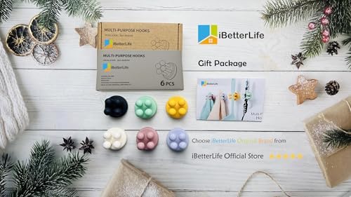 iBetterLife Razor Holder for Shower Hooks – 6Pcs Self Adhesive Wall Mounted Single Hook for Hanging Toothbrush, Functional Waterproof Utility Plug Holder for Bathroom Kitchen Living Room Office, Black