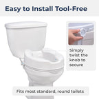 Drive Medical Raised Toilet Seat with Lock, Standard Seat, 4"