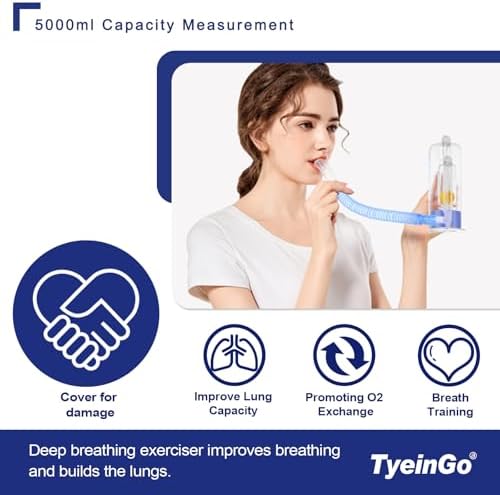 Incentive Spirometer Adult, Breathing Exercise Device for Lungs, Breathing Trainer