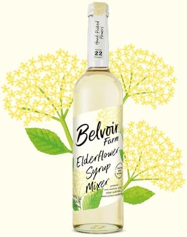 BELVOIR FRUIT FARMS Elderflower Syrup Mixer | Hand-Picked Flowers | Makes Up To 22 Glasses | Traditional Family Recipe | 500ml (16.9 fl oz) each [Pack of 2]