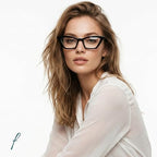 2SeeLife Premium Cat Eye Reading Glasses for Women – Narrow-Medium Fit, Sturdy Frame, Spring Hinges, Stylish Funky Readers, Black, +3.00