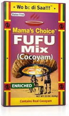 Fufu Mix Cocoyam – Authentic African Fufu Flour, Gluten Free Cocoyam Fufu Powder, Smooth Traditional Swallow for Egusi, Okra & African Soups, Enriched, 22 oz (624g) - Mama’s Choice