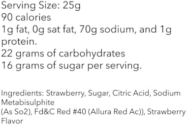 Dried Strawberries - 1 lb of Sweet Sugar Dusted Fresh Delicious Chewy Treats