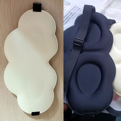 2 Pack Sleep Eye Masks 3D Contoured Cup Sleeping Mask Cloud Shaped Soft Complete Light Blocking Blindfold Sleep Mask for Back and Side Sleeper Travel Airplane Train Trip Nap
