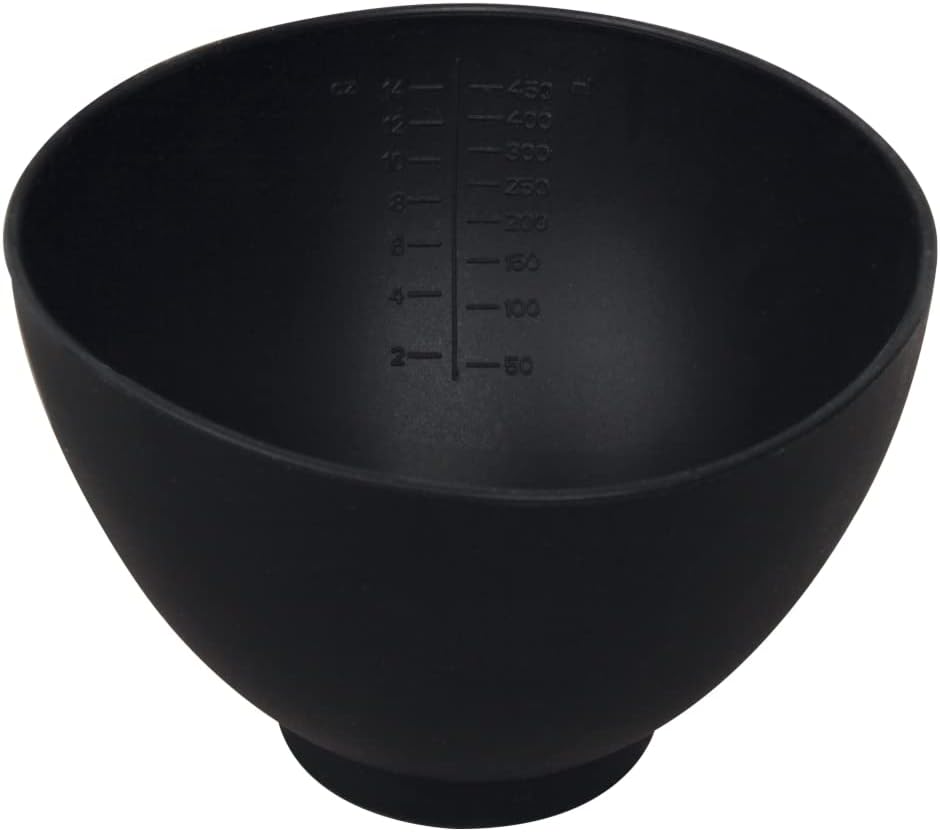 ForPro Professional Collection Silicone Mixing Bowl, Black, Flexible, Odorless, for Mixing Facials, Massage, Body & Other Products, 14 oz