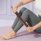 Guasha Plastic Massage Stick Tools, 31 Beads Back Massage Roller Stick, Gua Sha Plastic Roller for Body Sculpting, Thighs Stomach Back, Muscle Kneading Tool, Full Body Massage Stick (Coffee)