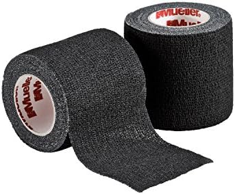 Mueller TapeWRAP Premium Cohesive Tape, 3� x 6 yd, Black, 24 Rolls