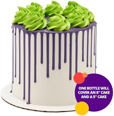 DecoPac Cake Drip, Violet Color, Vanilla Flavor, Matte Like Chocolate, 6.35 oz