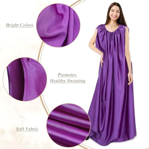 Suhine Yoni Steam Gown Robe Sauna Cloak Sauna Steam Kit for Bath Home Spa, Hair Salon
